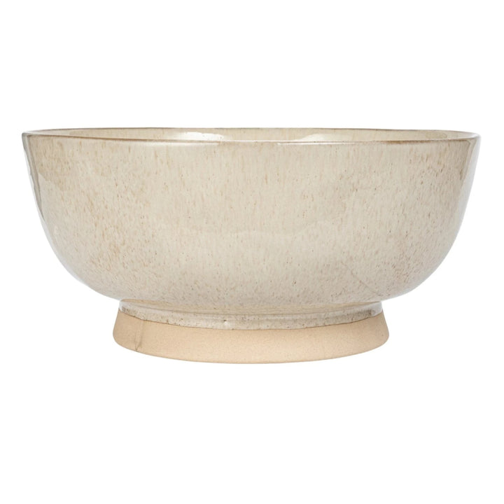 Cream Glazed Footed Bowl