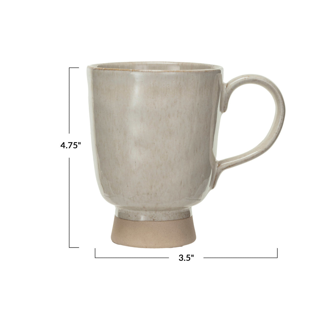 Cream Glazed Footed Mug