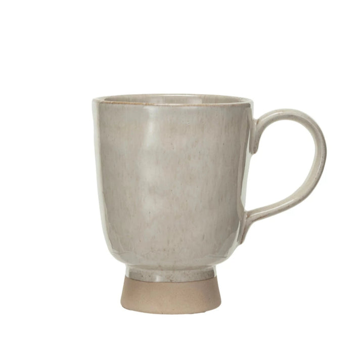 Cream Glazed Footed Mug