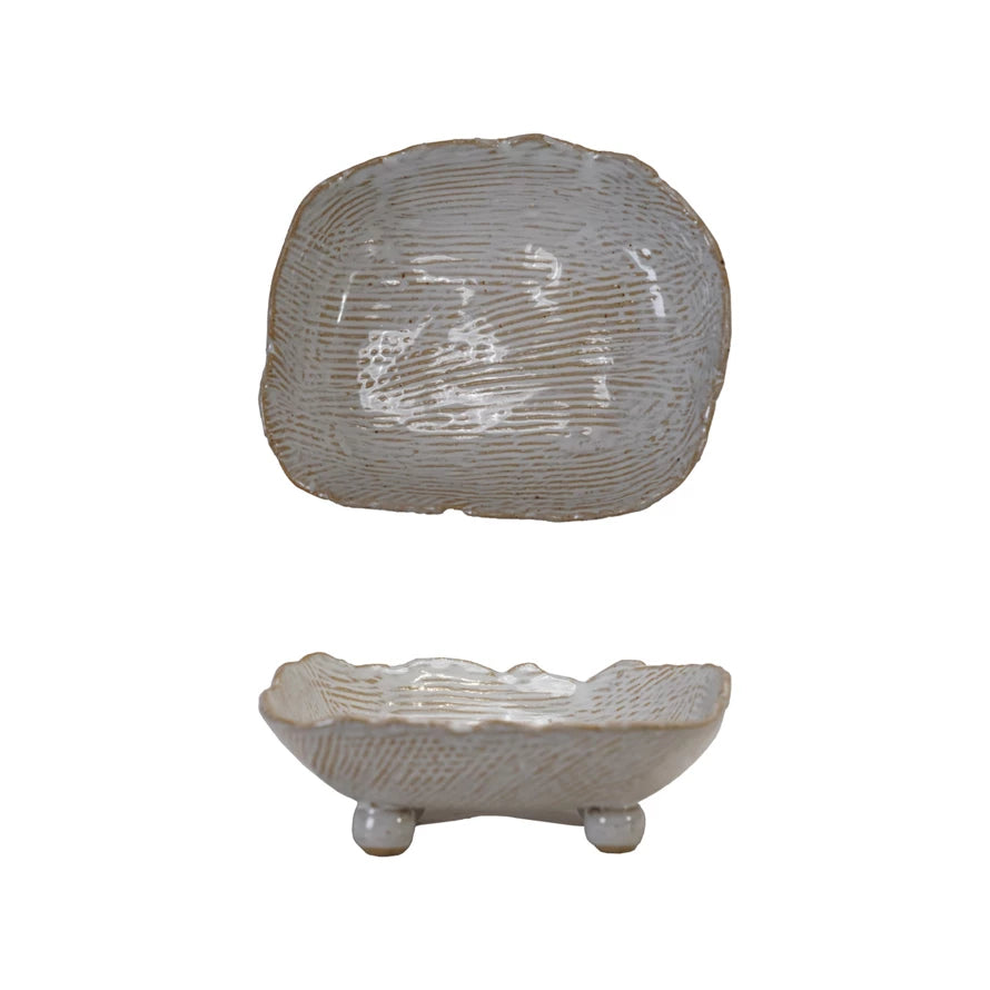 Textured Footed Dish