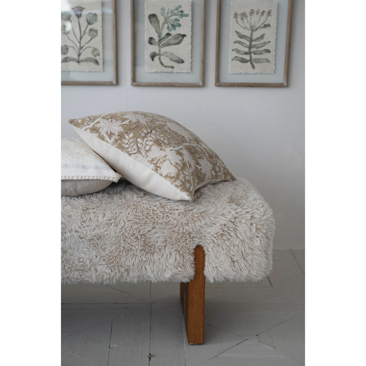 Rich Brown Floral Pillow