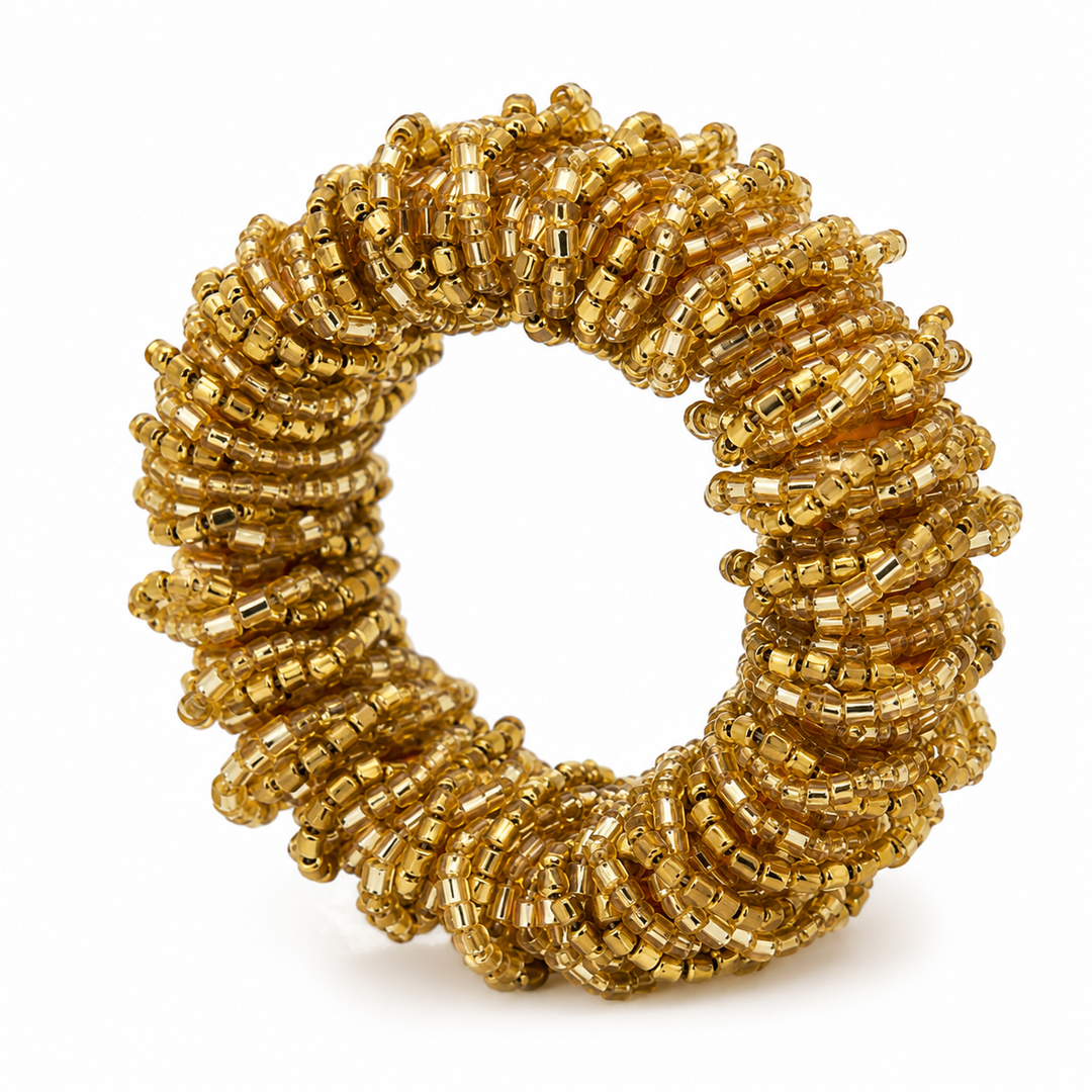 Gold Beaded Napkin Ring