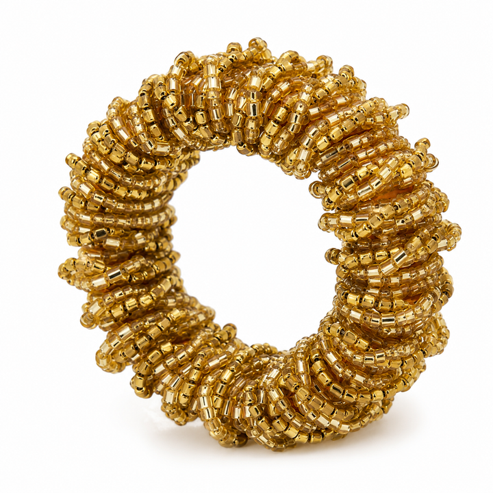 Gold Beaded Napkin Ring