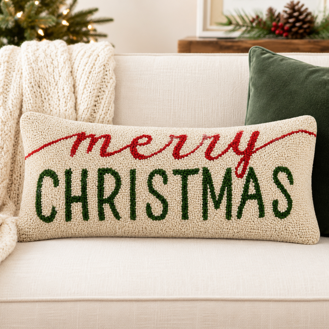 Merry Christmas Hook Pillow