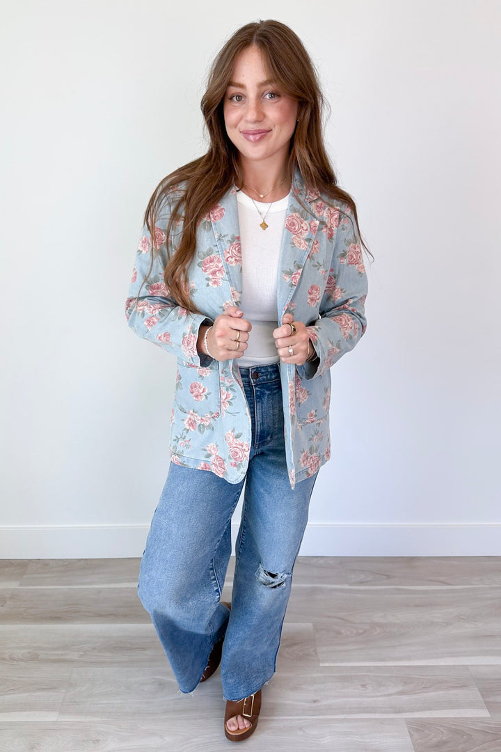 Blooming Blues Blazer