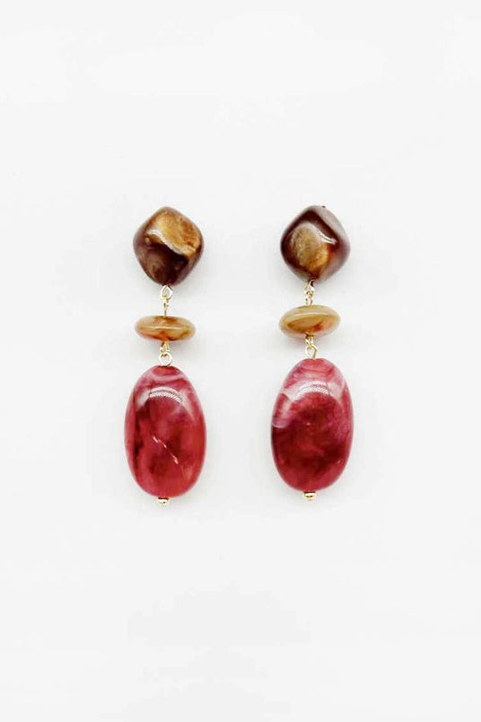 Marbled Dangle Earrings
