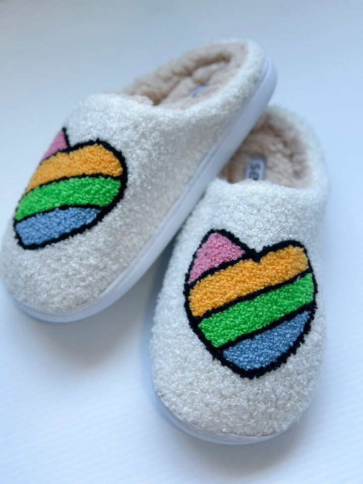 Vibrant Printed Sherpa Slippers