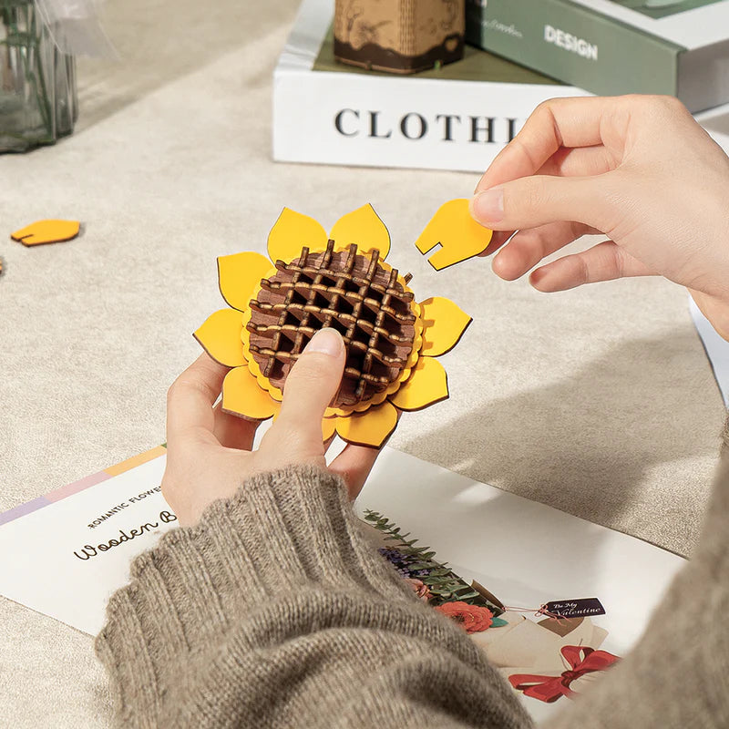 3D Sunflower Wooden Puzzle