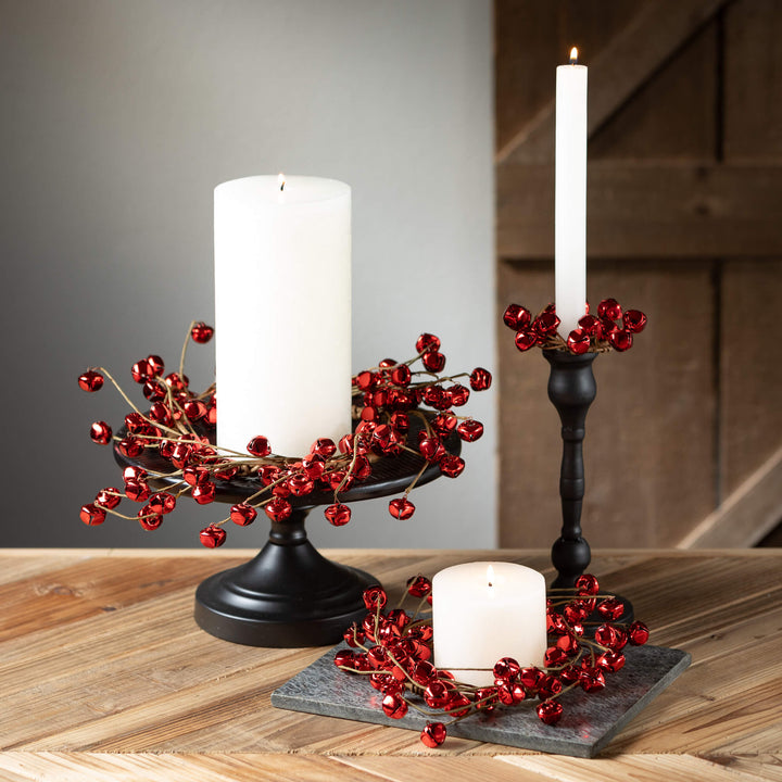 Red Jingle Bell Candle Ring