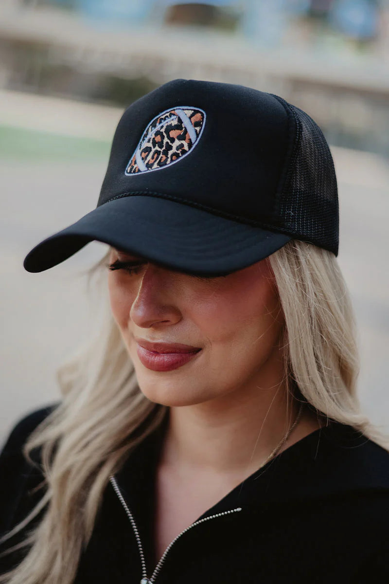 Leopard Football Trucker Hat