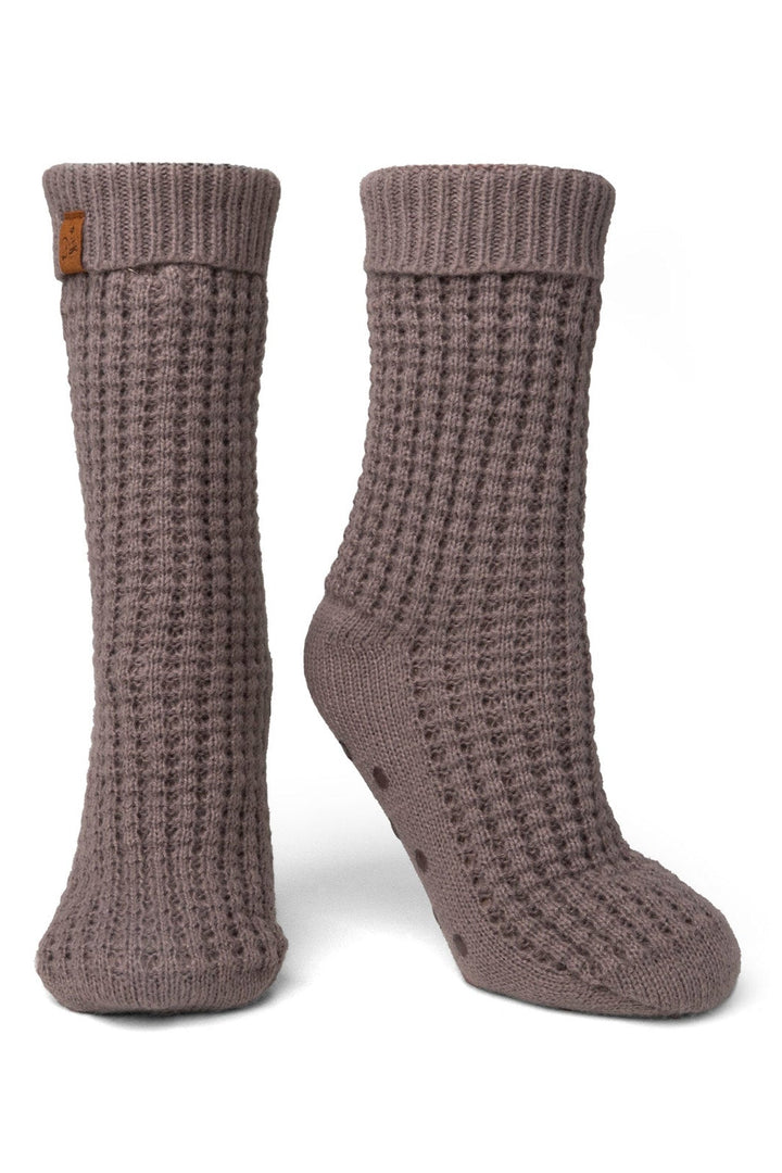 Britt's Knits Juneau Waffle Knit Slipper Socks