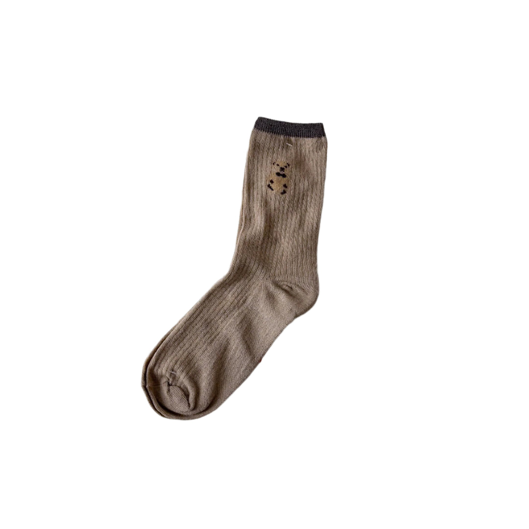 Teddy Bear Crew Socks