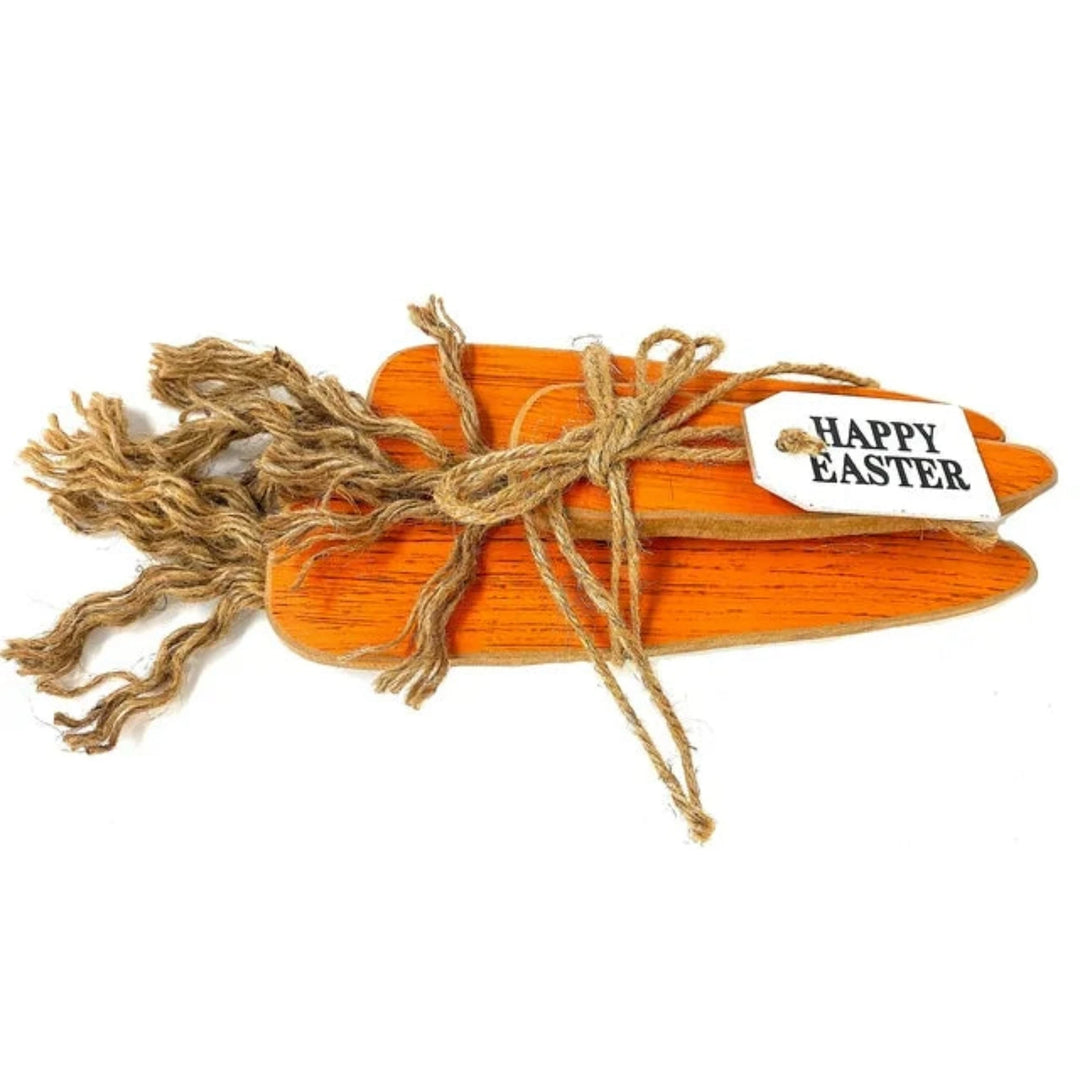 Happy Easter Wooden Carrot Bundle