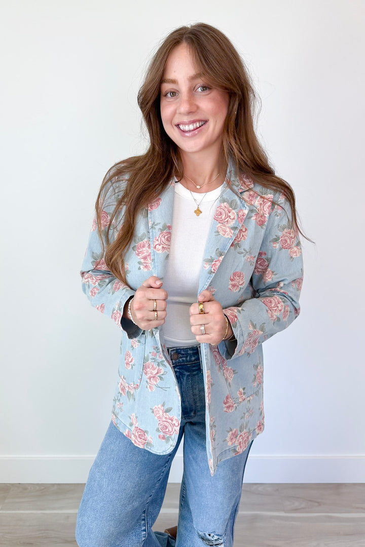 Blooming Blues Blazer