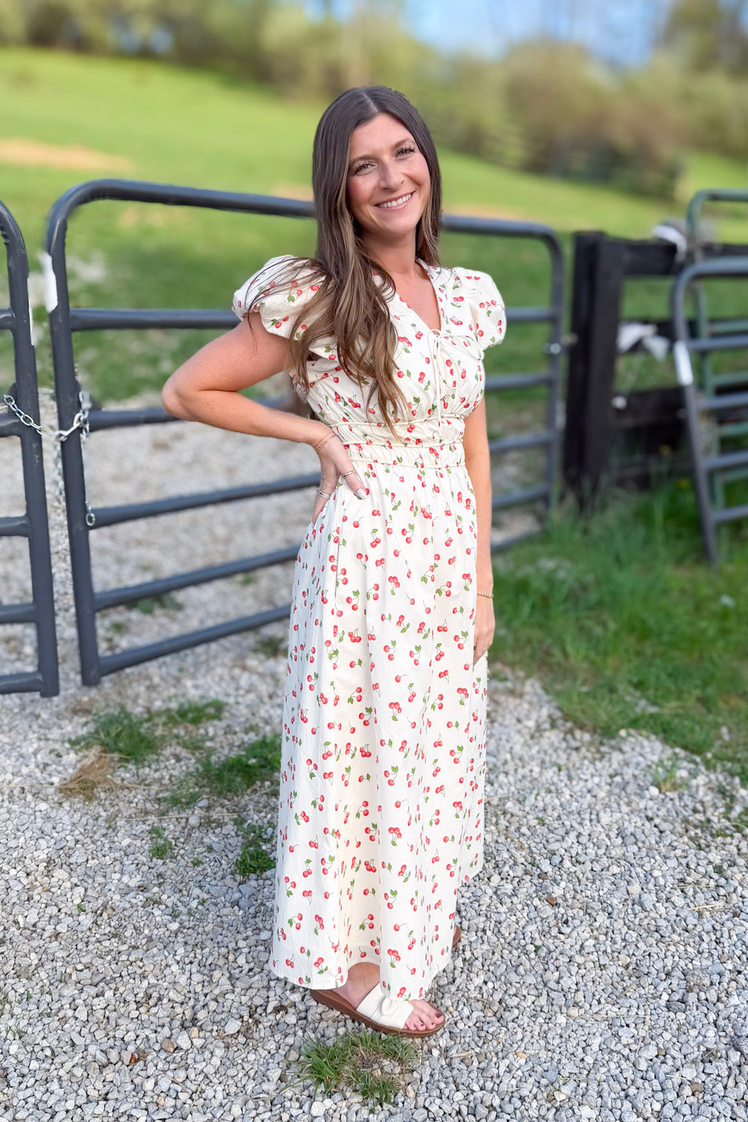 Red White & Cherry Dress