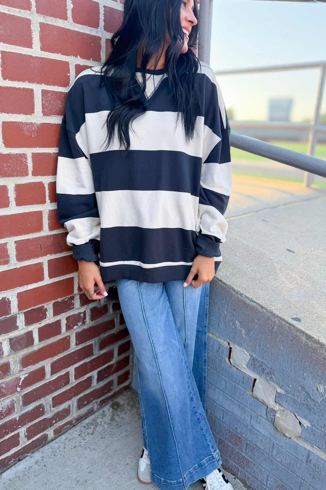 Free People Classic Stripe Crew