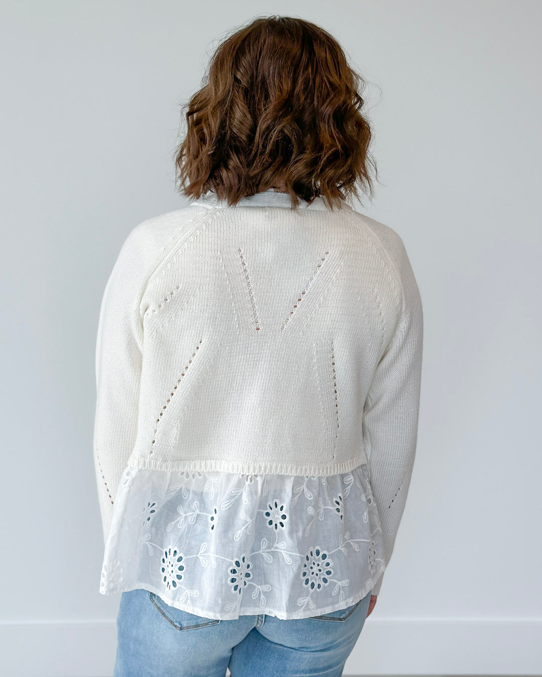 Lace Bottom Cardigan