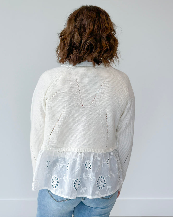 Lace Bottom Cardigan