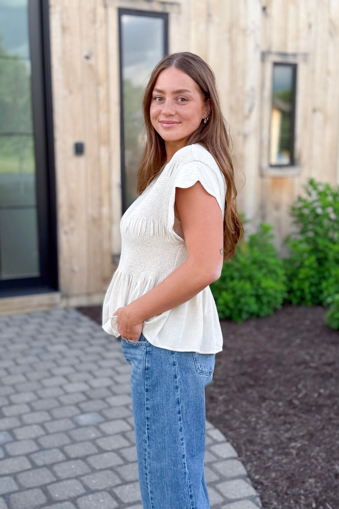 Lavender & Linen Top