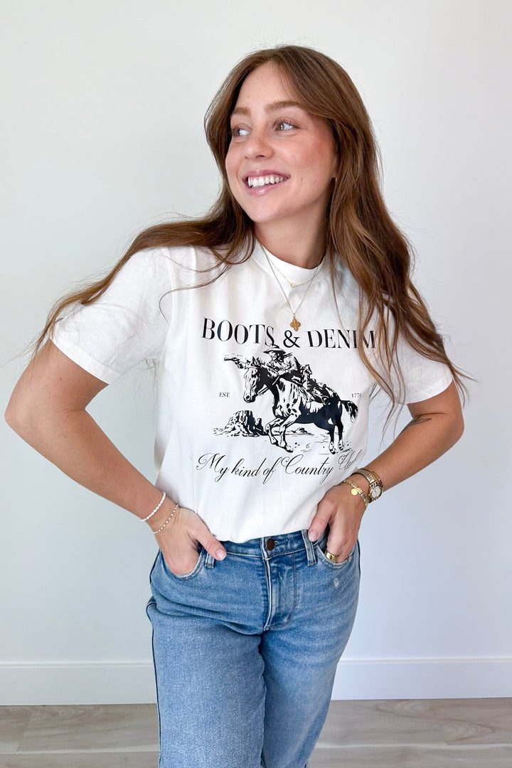 Boots & Denim Tee