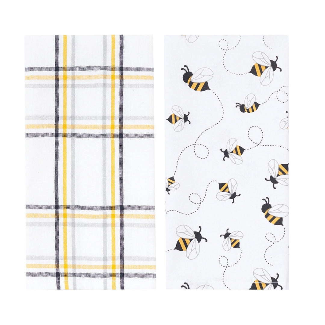 Honey Bee Plaid Dishtowel Set