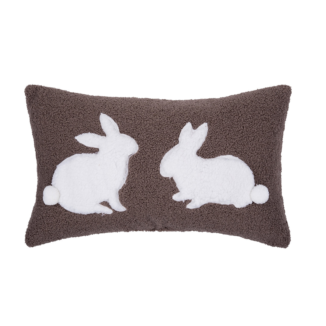 Sherpa Rabbit Silhouette Pillow