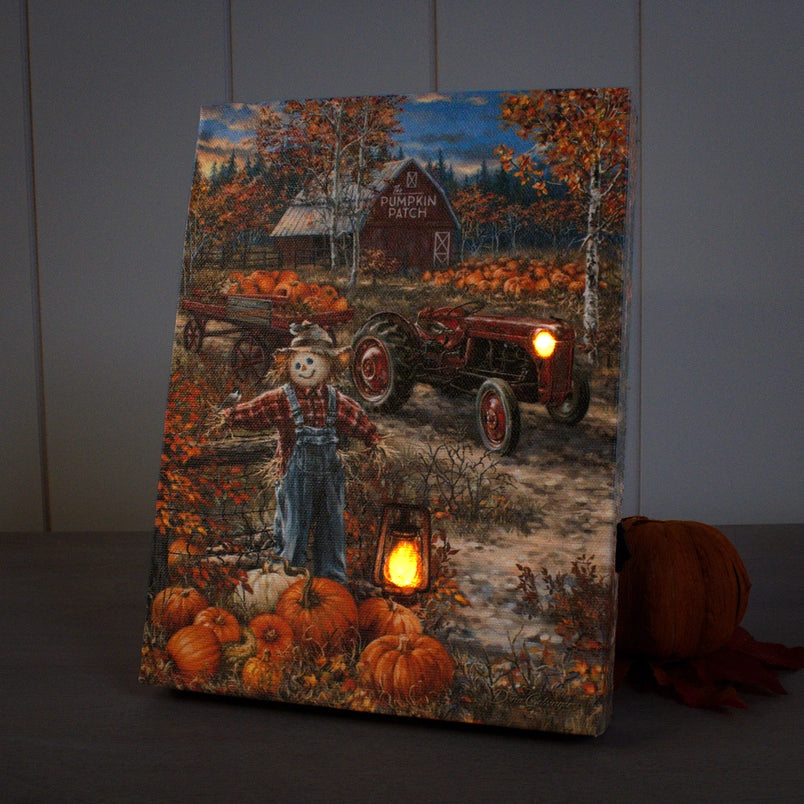 Pumpkin Patch Lighted Canvas