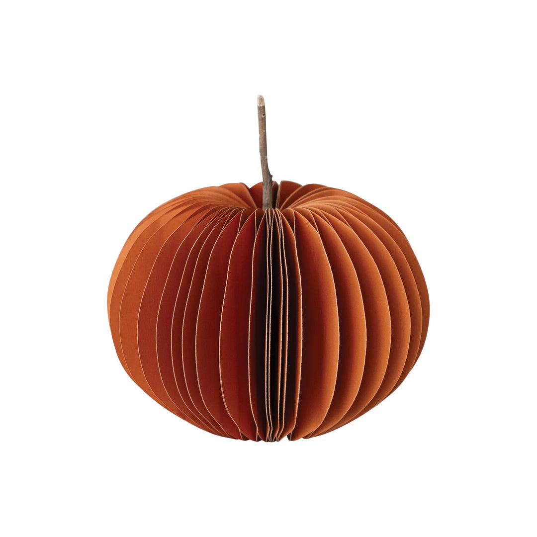Orange Honeycomb Paper Pumpkin