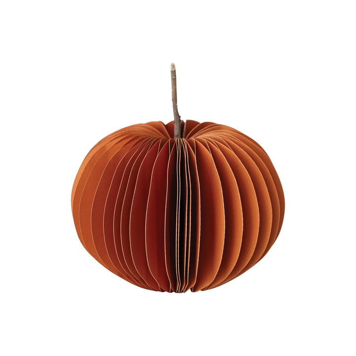 Orange Honeycomb Paper Pumpkin