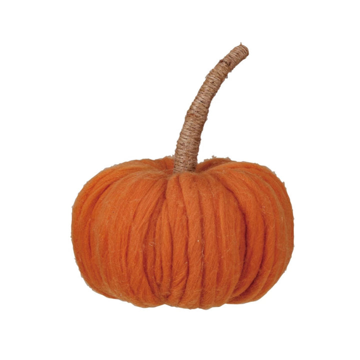 Orange Wool Wrapped Pumpkin