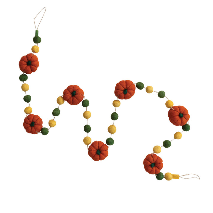 Harvest Pumpkin Felt Garland