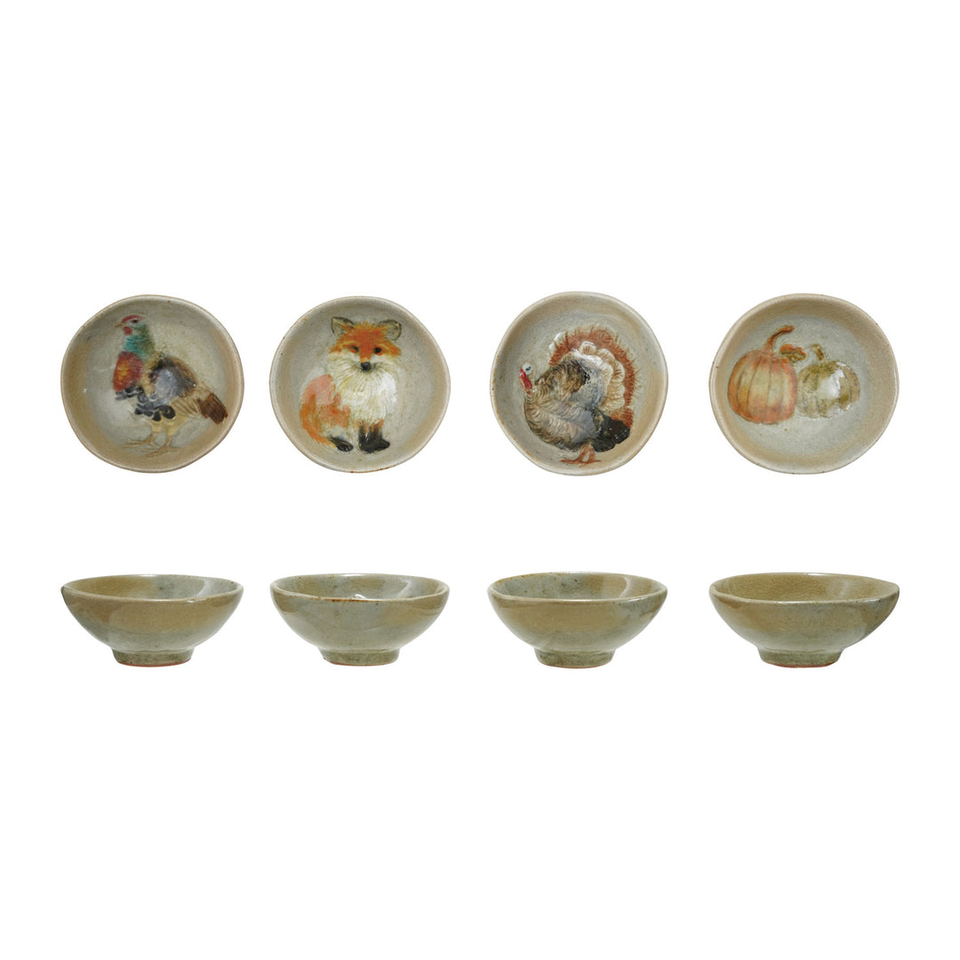 Hand Painted Autumnal Trinket Dish