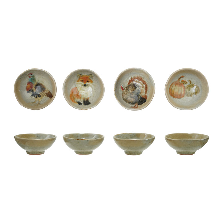 Hand Painted Autumnal Trinket Dish