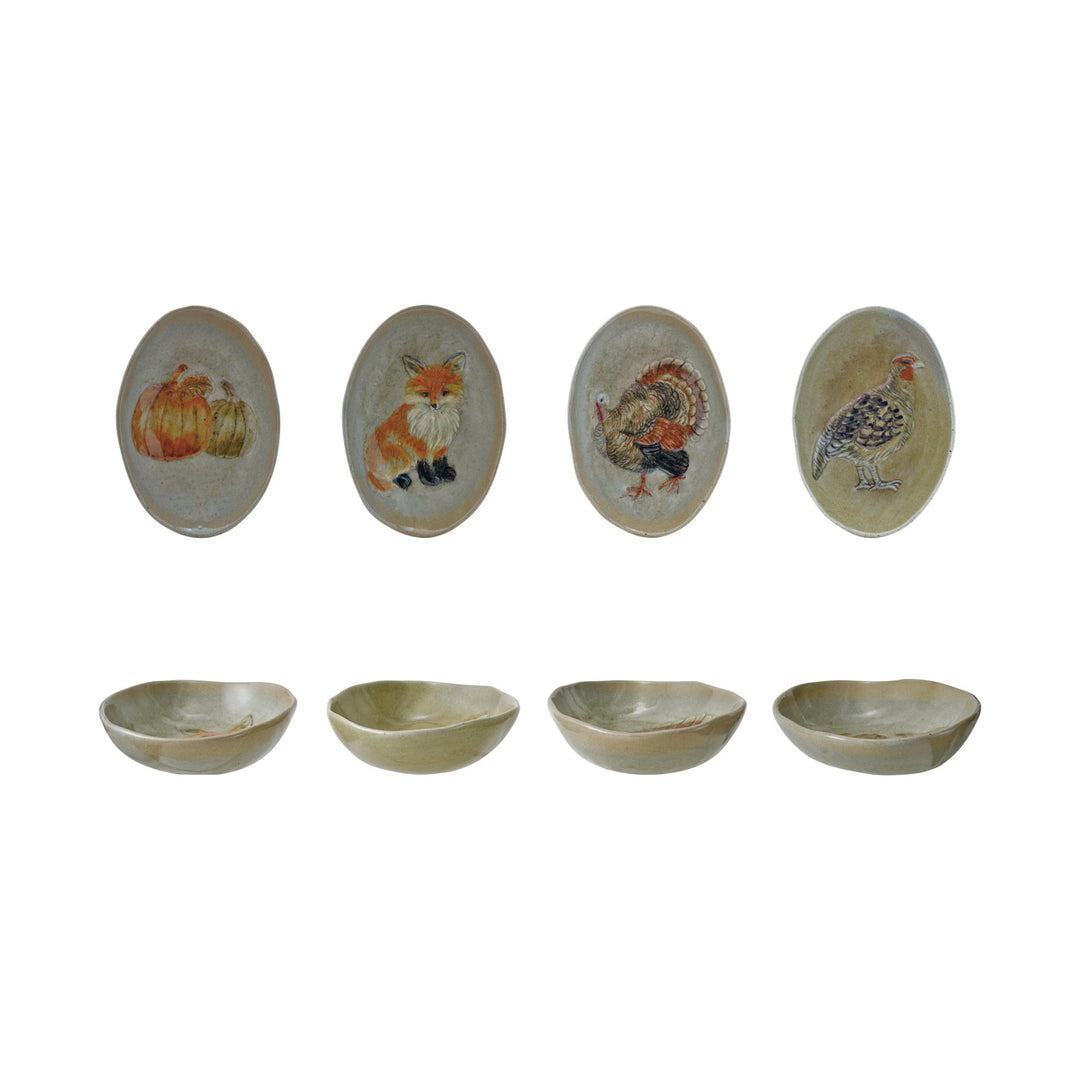 Hand Painted Autumnal Organic Dish