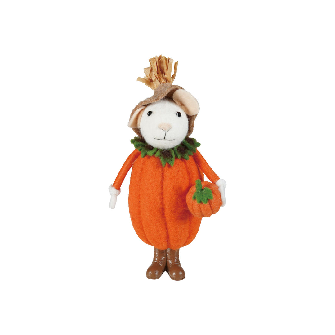 Pumpkin Patch Mouse Figurine