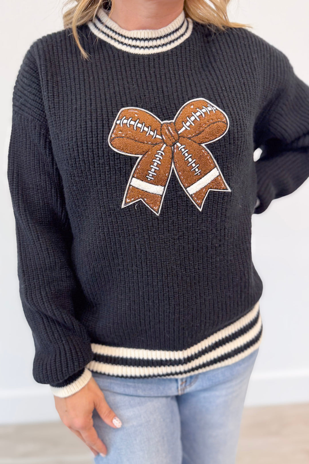 Football Bow Sweater
