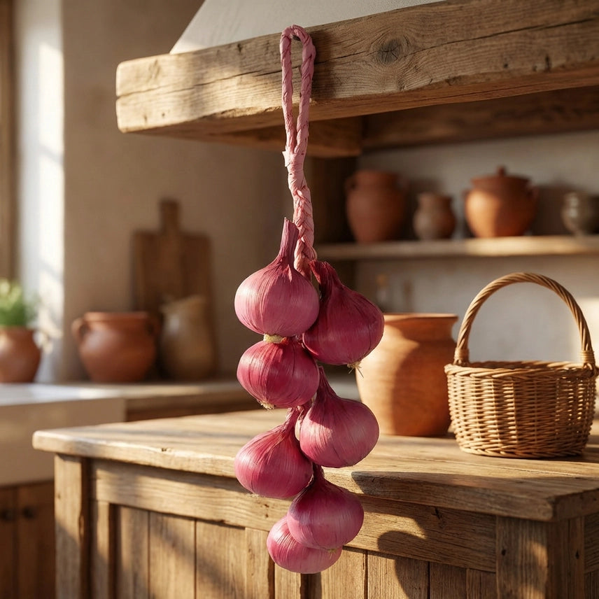 Hanging Dried Garlic Stem