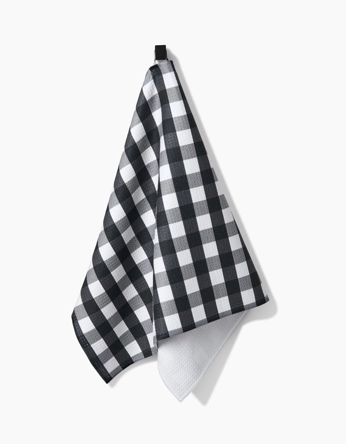 Geometry Midnight Flannel Tea Towel