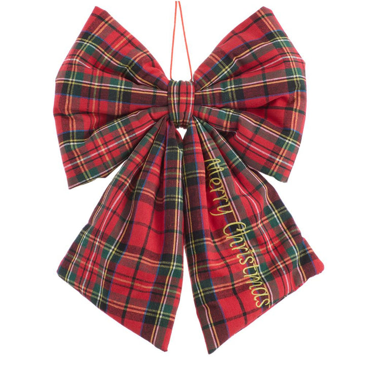 Christmas Plaid Bow Ornament