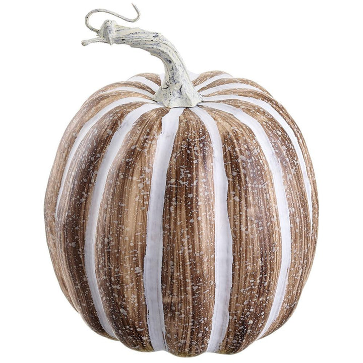 Wood Look Striped Pumpkin