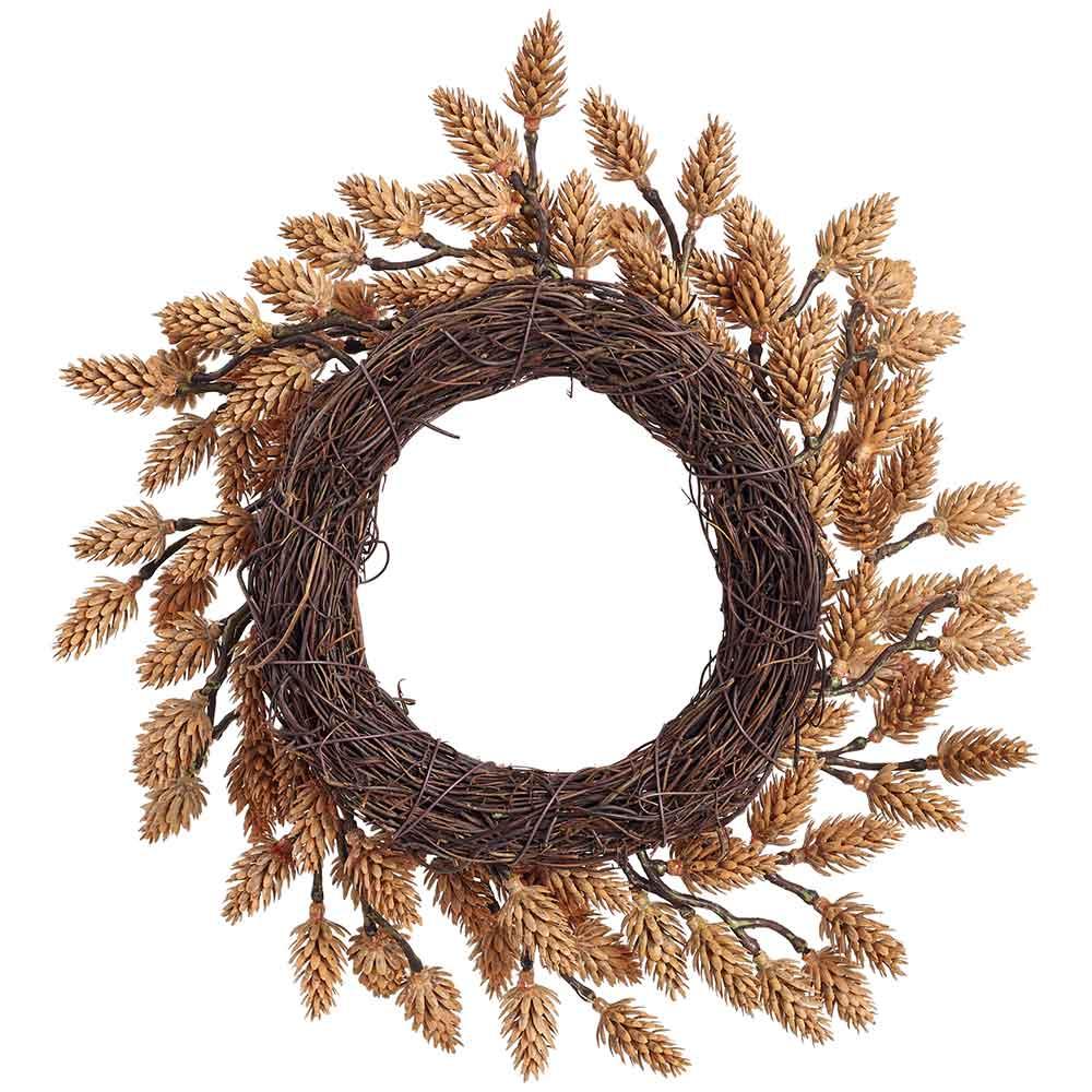 Golden Pinecone Candle Ring