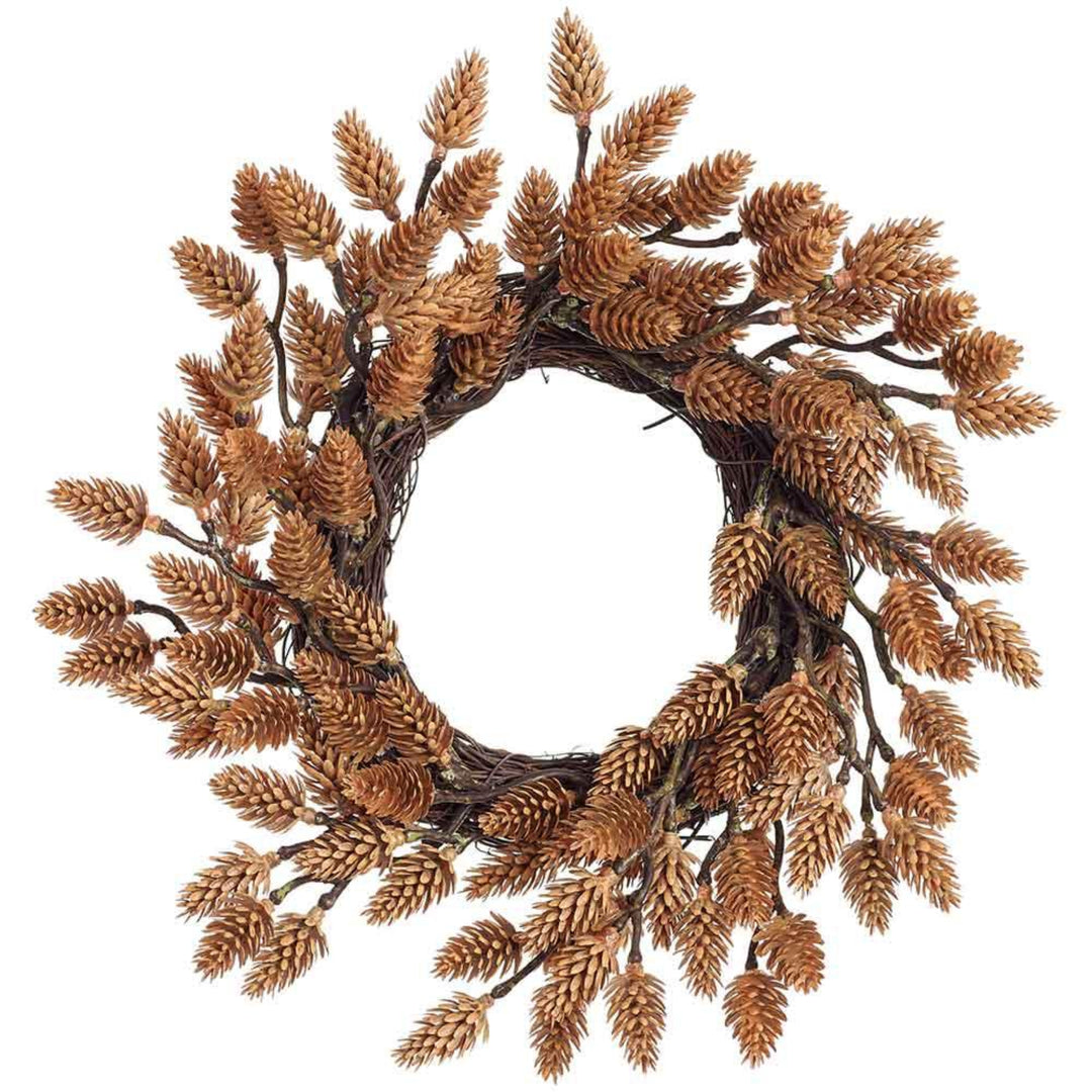 Golden Pinecone Candle Ring