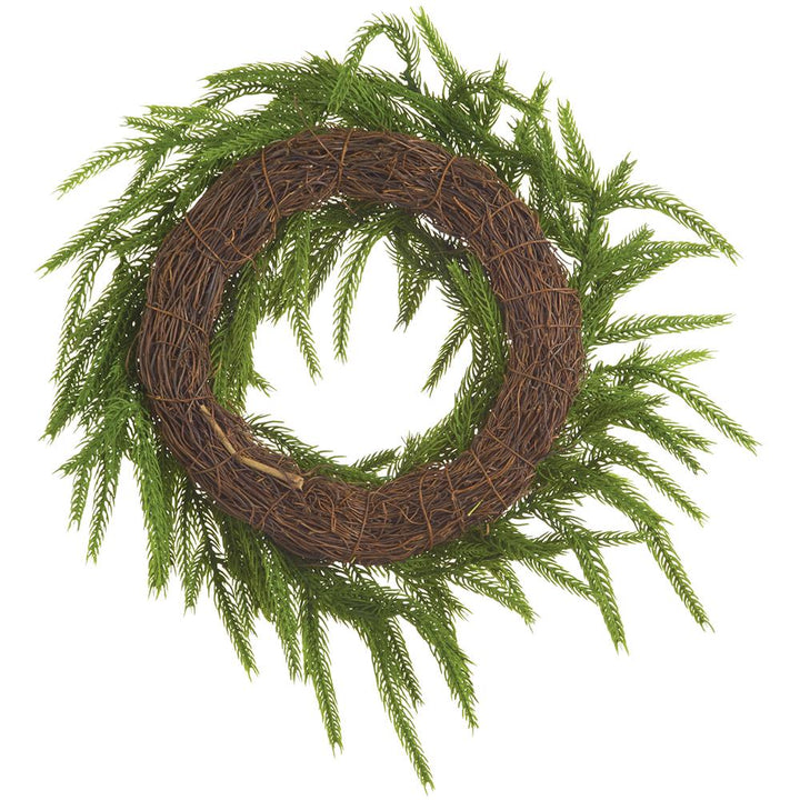 Drooping Cypress & Cone Candle Ring