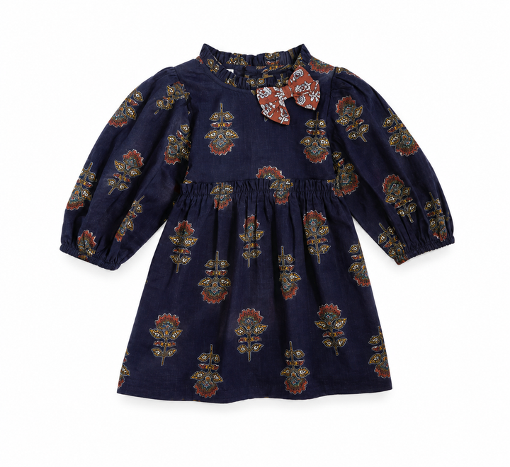Navy Floral Dress