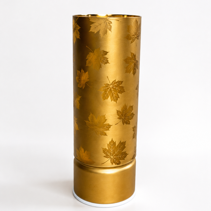 Maple Leaf Lighted Glass Hurricane