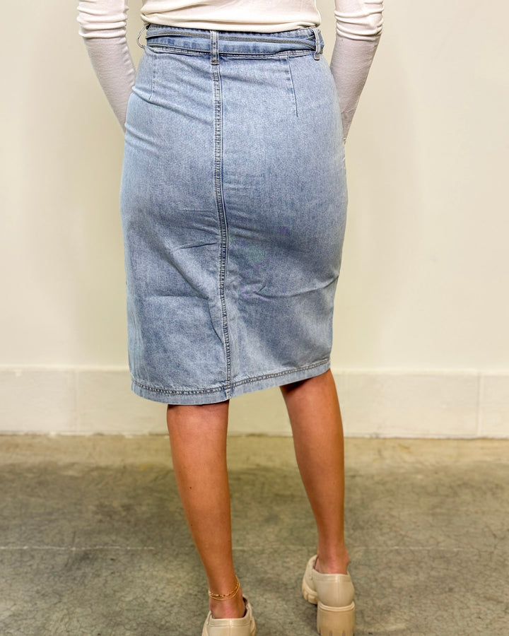 Cassidy Button Down Denim Skirt