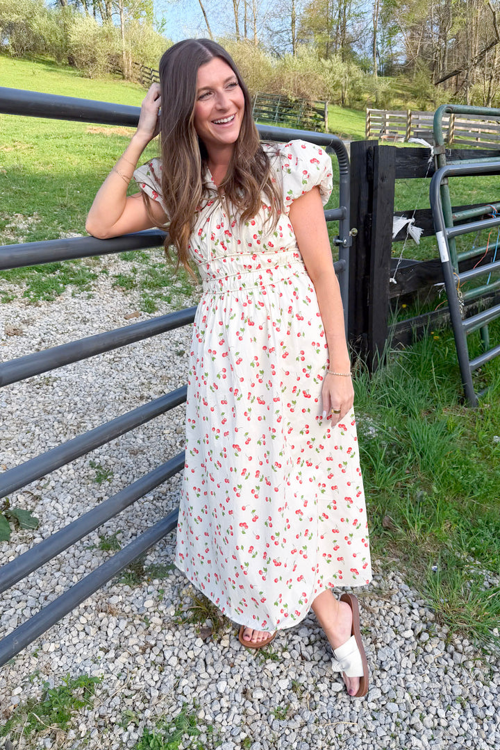 Red White & Cherry Dress