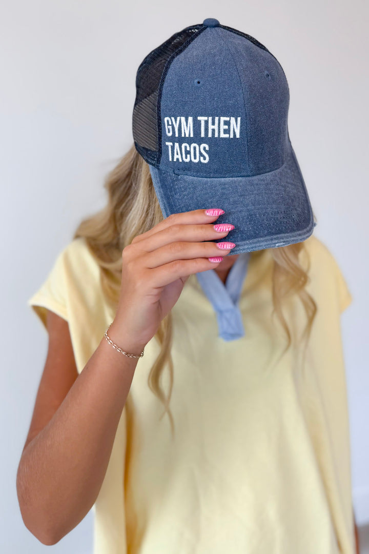 Distressed Snap Back Hat