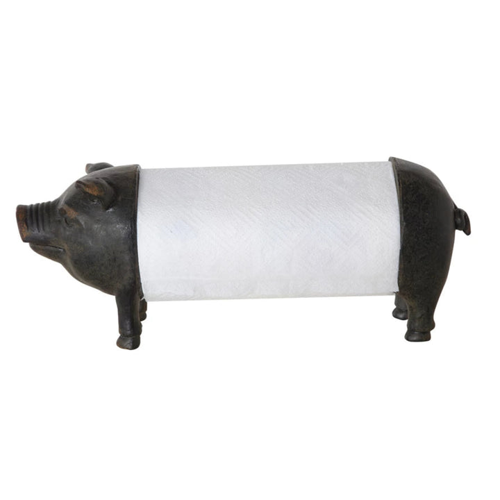 Rustic Pig Paper Towel Holder