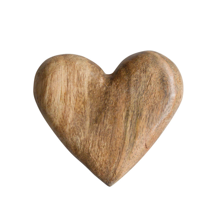 Carved Mango Wood Heart
